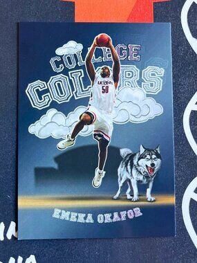 2023-24 ONIT UConn Emeka Okafor College Colors #34 NIL Card